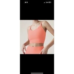 ATHLETA A-C EXHALE SPORTS BRA IN ISLAND CORAL SIZE MEDIUM NEW